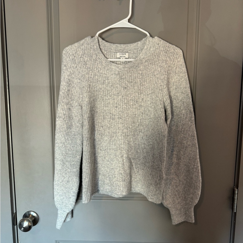 J. Crew Light Gray Crew Neck Sweater
